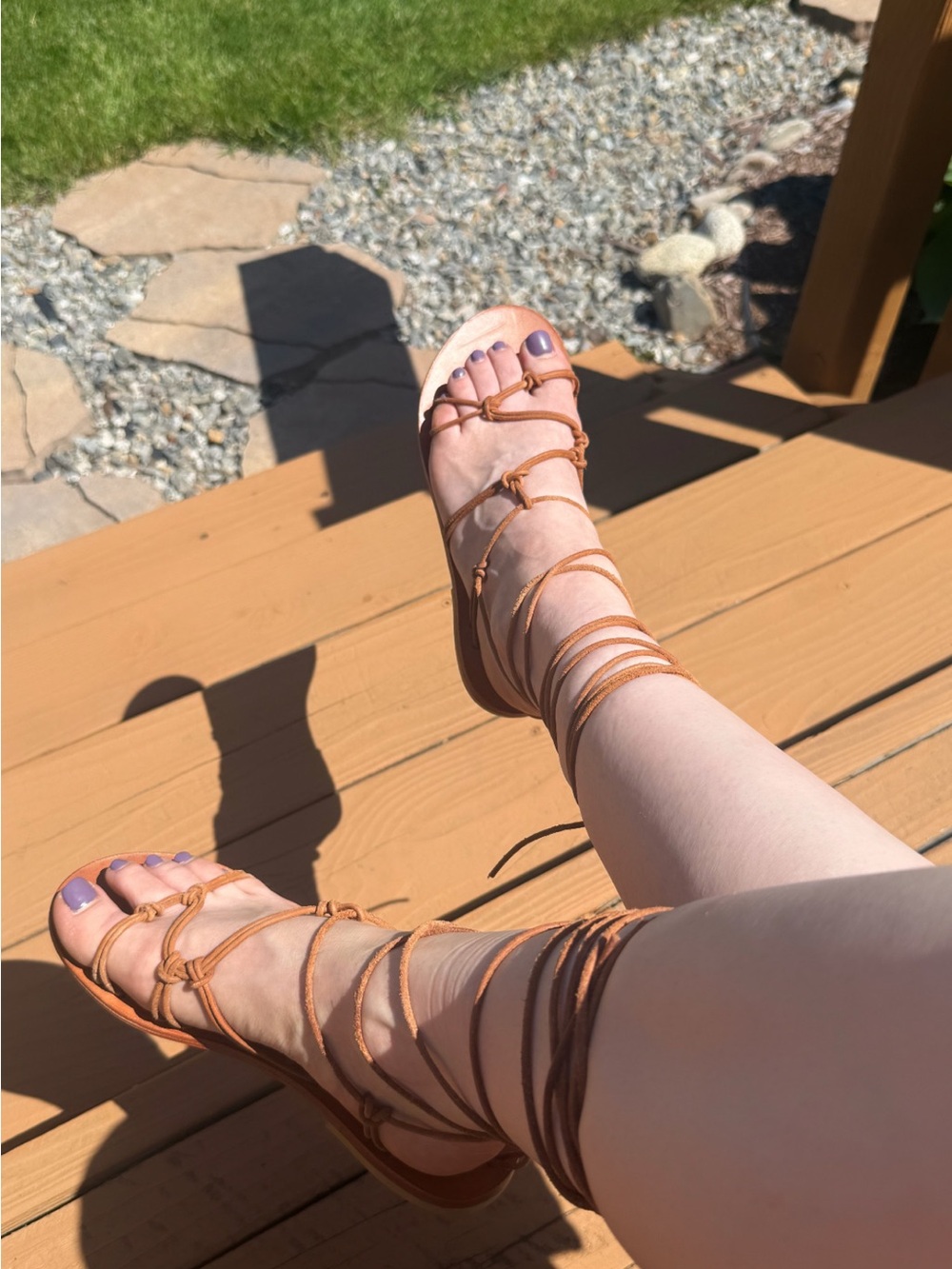 Maria Farro brand AELIA SANDAL - NATURAL 6.5 real leather hand made in greece